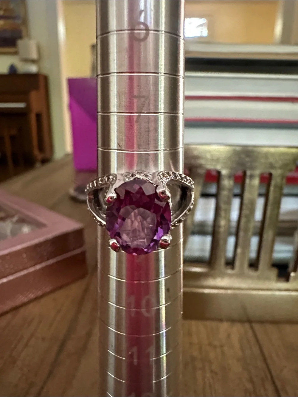 Sterling Silver Purple Amethyst Statement Ring
